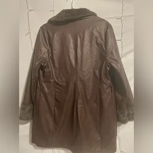 Missguided Chocolate Faux Leather Jacket Brown Size XL thumbnail 3