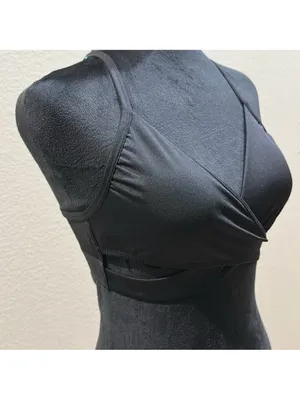 PINK Victoria's Secret Black Wrap Bralette Sports Bra thumbnail 5
