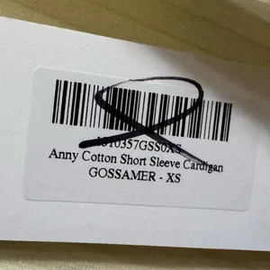 Reformation Anny Cotton Short Sleeve Cardigan Gossamer XS NWT thumbnail 4