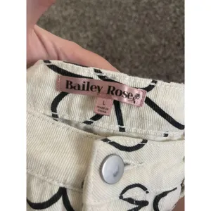 Bailey Rose Floral Print Wide-Leg high waisted Jeans L thumbnail 2