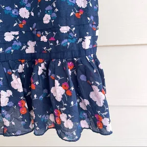 American Eagle Floral Mini Sundress Size 6 Lined Smocked Bodycon‎ Ruffle Hem thumbnail 9
