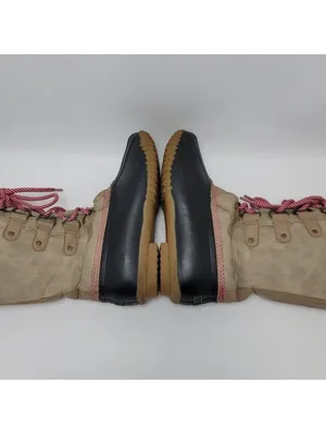 Esprit Belinda Tan Tall Lace Up Faux Fur Sock Lined Knit Cuff Duck Boots Sz 7.5M thumbnail 11