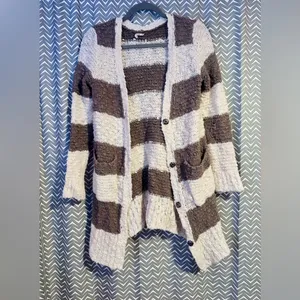 Free People | Cuddle Bear Rugby Stripe Boucle Duster Cardigan, size S thumbnail 7