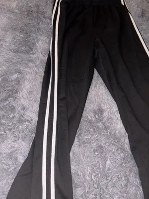 Wide Leg Sweatpants With White Stripes thumbnail 2