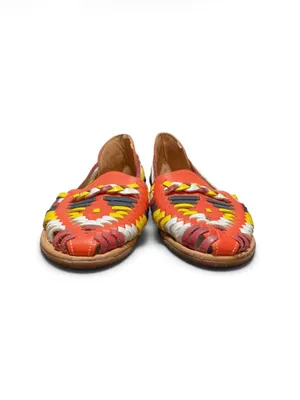 Munro-Huarache Puebla Women’s Mexican Woven Leather Sandals Sz-9 thumbnail 4