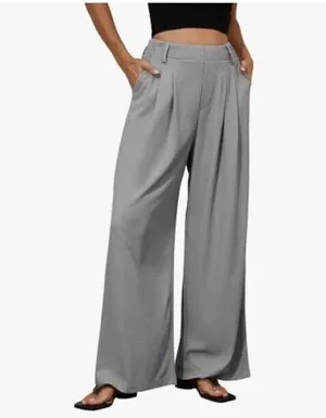 NEW High Waisted Career Waffle Dress Pants Trousers Pockets S thumbnail 3