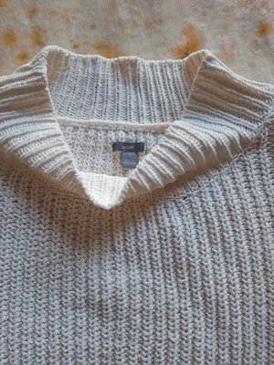 Aerie Cream Chenille Textured Knit Mock Neck Oversized Sweater Size S thumbnail 2