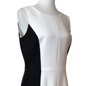 Preston & York Women’s Dress Sheath Classic Black White Color Block Size 8 thumbnail 6