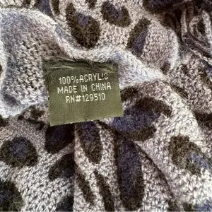 Blue and Purple Leopard Print‎ Scarf thumbnail 2