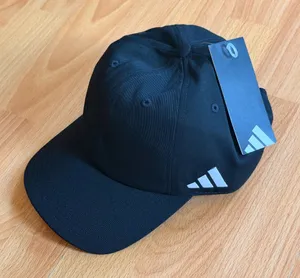 Adidas Black Baseball Adjustable Cap with White Three-Stripes Logo. thumbnail 1