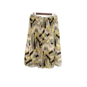 Calvin Klein Pleated‎ Chiffon Midi Skirt Size 6 Multicolor thumbnail 2