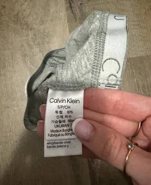 Calvin Klein Racerback Bralette Grey Small thumbnail 3