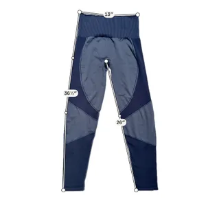ThirdLove Flex Seamless Leggings Women L Blue Excellent Compression High Rise thumbnail 3