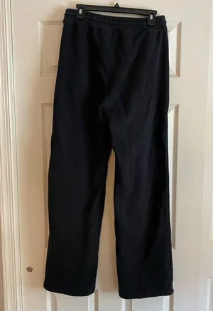 Soft A&F collection large long black wide leg sweatpants thumbnail 4
