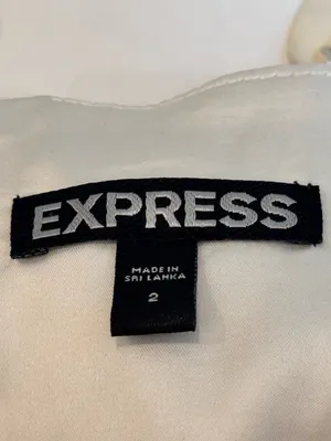 Express Champagne Metallic Sweetheart Fit Flare Cocktail Dress 2 Party Mini thumbnail 4