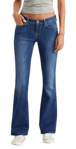 7 For All Mankind Women’s Bootcut Jeans Size 26 Medium Wash Low Rise Made in US thumbnail 1