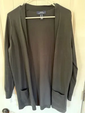 Lands' End Black Sweater Cardigan thumbnail 1