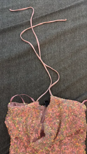 Windsor Sequin Mini Dress Halter Neck thumbnail 3
