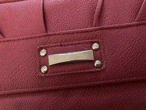 Pink long wallet with snap and zippers lots of compartments with card holder thumbnail 5