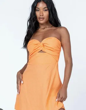 Princess Polly Homecoming Mini Orange Dress thumbnail 1