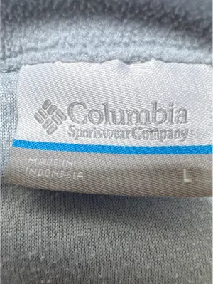 Columbia Light Blue & Gray Fleece Pullover - Size Large Cozy thumbnail 2
