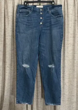 Maurices Button Fly Distressed Denim Jeans - 33R thumbnail 1