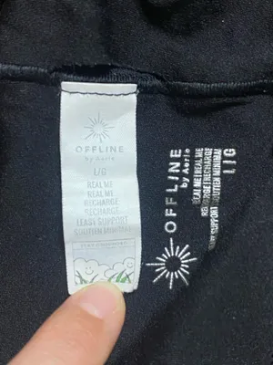 Aerie offline black sports bra thumbnail 3
