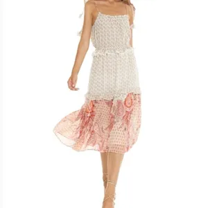 Misa Los Angeles Dionica Midi Floral Tiered Boho Dress Womens M Cottage Core thumbnail 3