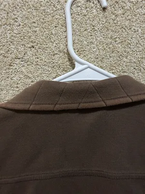 Tommy Bahama brown sweater jacket pima cotton button down FLAWS camping hiking S thumbnail 7