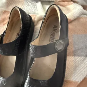 Alegria Paloma‎ Black Leather Embossed Mary Jane Shoes Women Comfort 36 US 6 thumbnail 3