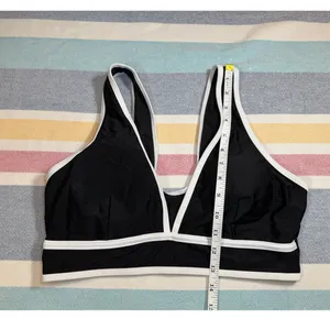 NWOT Chic Black & White High-Waisted Bikini Set Sz L thumbnail 6