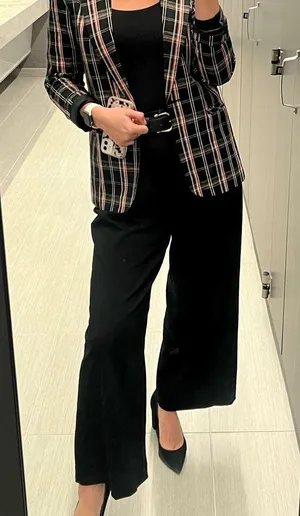 UNIQLO wide leg corduroy black high rise pants size 4! thumbnail 2