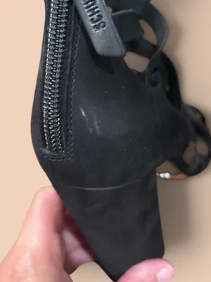Schutz “Stanley” Suede Strappy Cage Sandals Black | Size 6 thumbnail 8