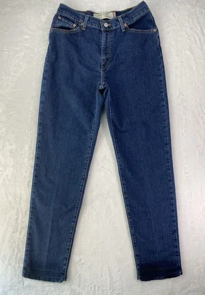 LEVI'S Womens's Classic 512 Slim‎ tapered medium jeans raw hem sz 10M thumbnail 1