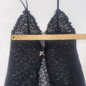 Vintage Victoria's Secret Y2K Fairy The Lacie Lace Babydoll Bow Sheet Black Cami thumbnail 11