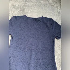 Babaton Navy Blue Textured Bodysuit medium thumbnail 12