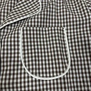 POL gingham collared pajama‎ top wooden button detail size small thumbnail 3