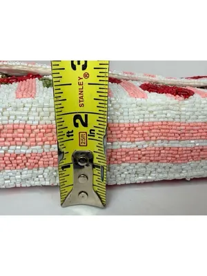 NWT Beaded Cherry Shoulder Bag Pink White Handmade India Viral TikTok Purse thumbnail 16