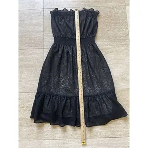 MM Couture by Miss Me Black Lace Overlay Sleeveless Mini‎ Dress Size L thumbnail 5