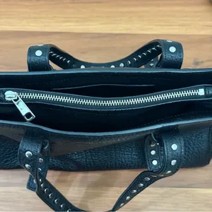 MARC JACOBS Mini T Tote Stud Black Pebbled Leather Crossbody Bag NO STRAP thumbnail 8