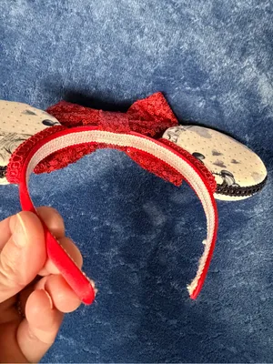 Unbranded Adult Red Sequin Minnie-Style Ear Headband thumbnail 5