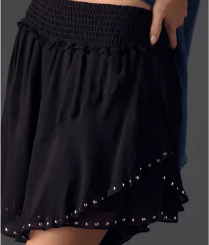 Anthropologie Studded Chiffon Skort thumbnail 6