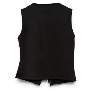 Bailey 44 Black White Contrast Piping Button Front Sleeveless Vest Top Small thumbnail 2
