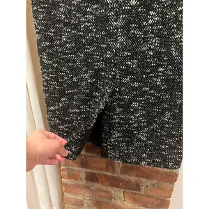 NWT Ann Taylor Marled Knit Pencil Skirt Black White Size 2 Work Office thumbnail 5
