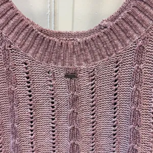 Hollister Mauve Pink Cable Knit Pointelle Cropped Tank Top Cami Small Summer thumbnail 4