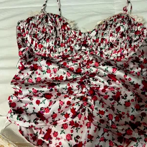 For Love And Lemons Red and White Floral Camisole thumbnail 1