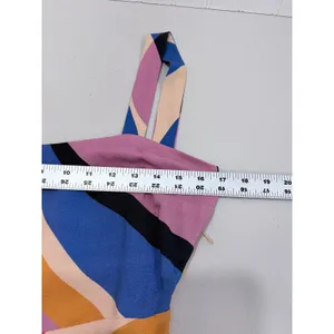 Farm Rio Graphic Heart Slip Midi Dress Colorblock‎ Multicolor XS thumbnail 10