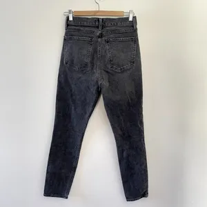 Agolde Jeans Womens 26 Washed Black High Rise Stretch Stretchy Button Fly thumbnail 2