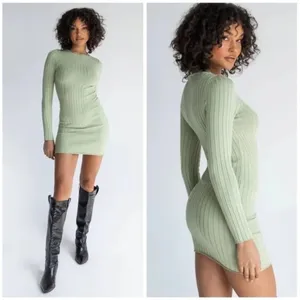 NWT Womens Size Large XL Princess Polly Light Green Ashton Knit Mini Dress NEW thumbnail 5