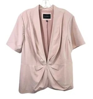 Eloquii Plus Size 24 Blazer Pink Short Sleeve Spring Easter‎ Church Wedding 465 thumbnail 1